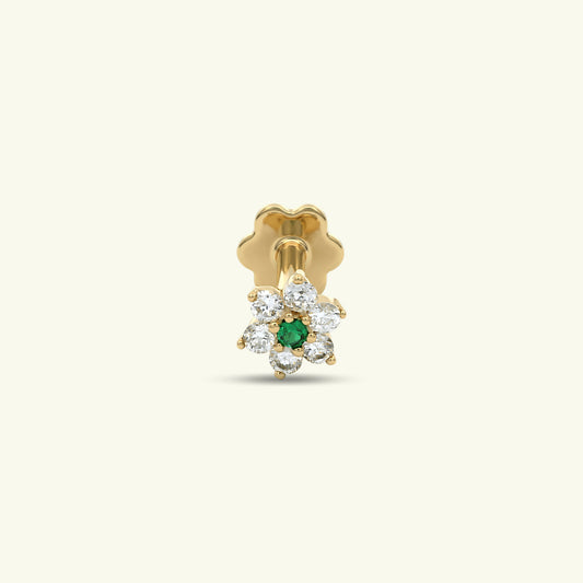 Irya Floral Diamond Nose Pin