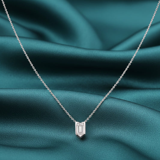 Evara Solitaire Diamond Pendant and Chain