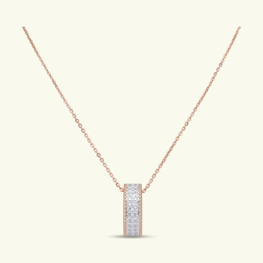 Tenra Crest Diamond Pendant and Chain