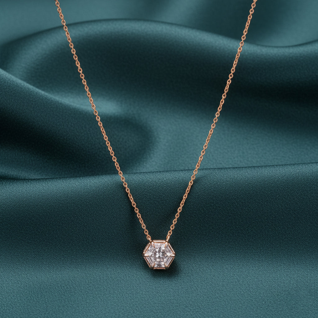 Irien Flame Diamond Pendant and Chain