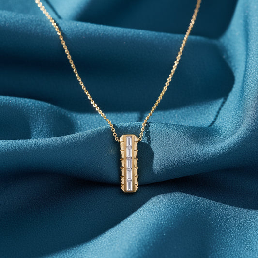 Alvian Gleam Diamond Pendant and Chain