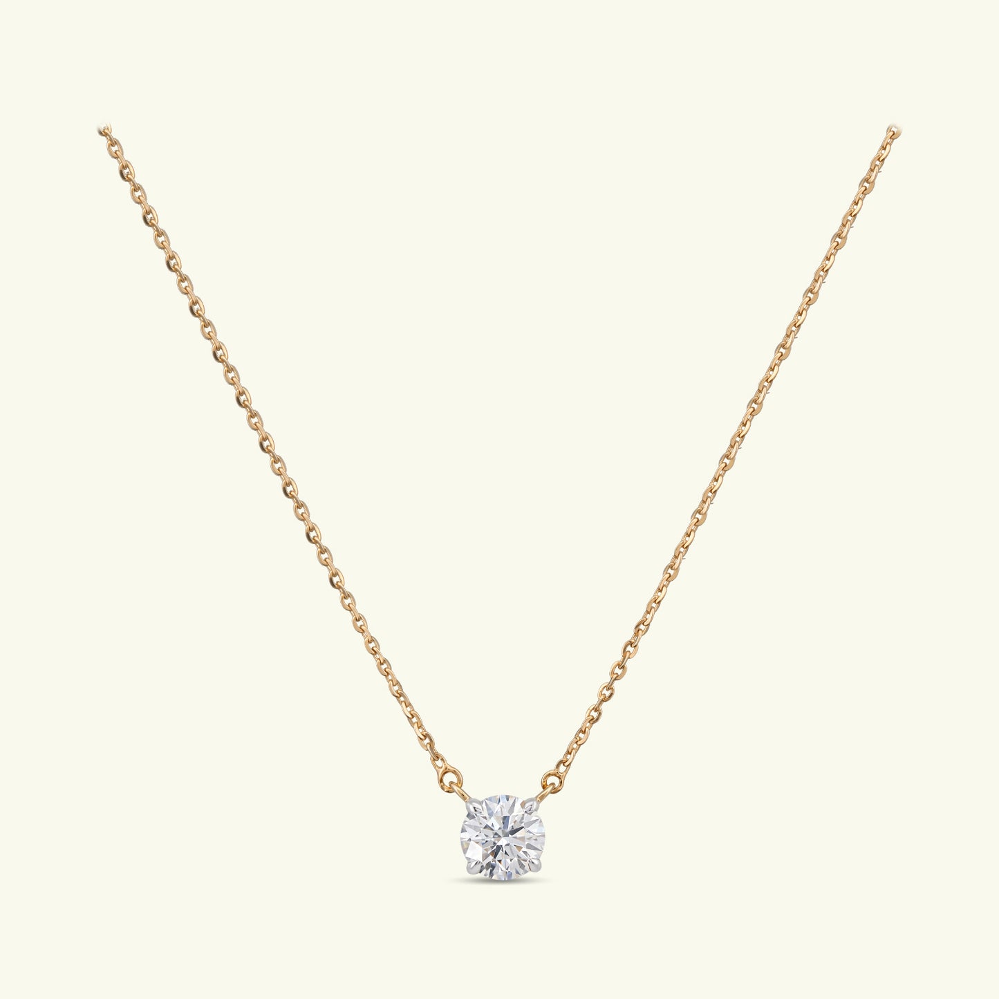 Lurien Flame Solitaire Pendant and Chain