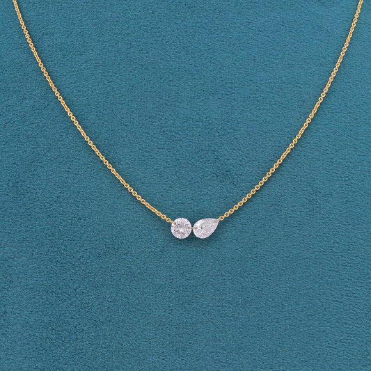 Isryn Halo Diamond Pendant and Chain