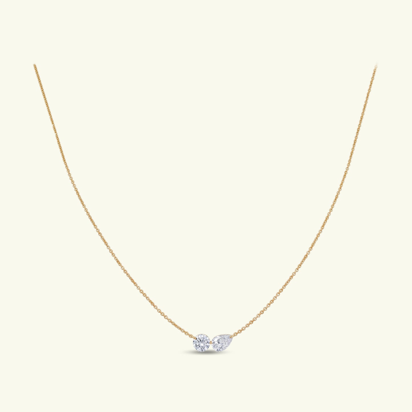 Isryn Halo Diamond Pendant and Chain