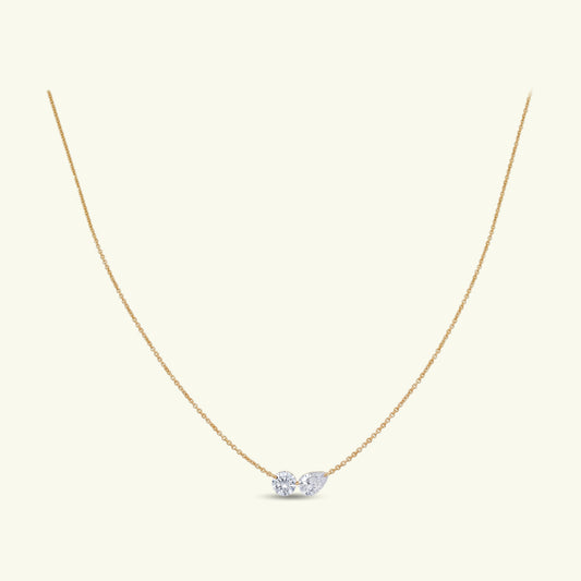 Isryn Halo Diamond Pendant and Chain