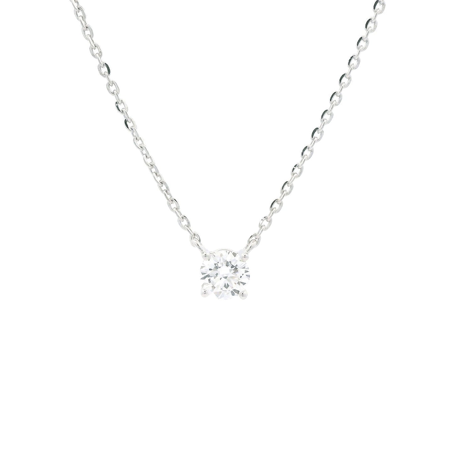 Ellara Solitaire Diamond Pendant and Chain