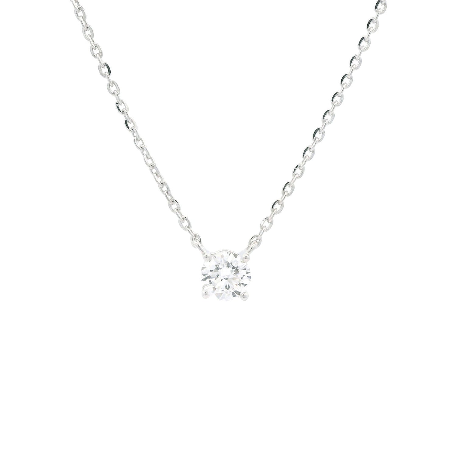 Ellara Solitaire Diamond Pendant and Chain