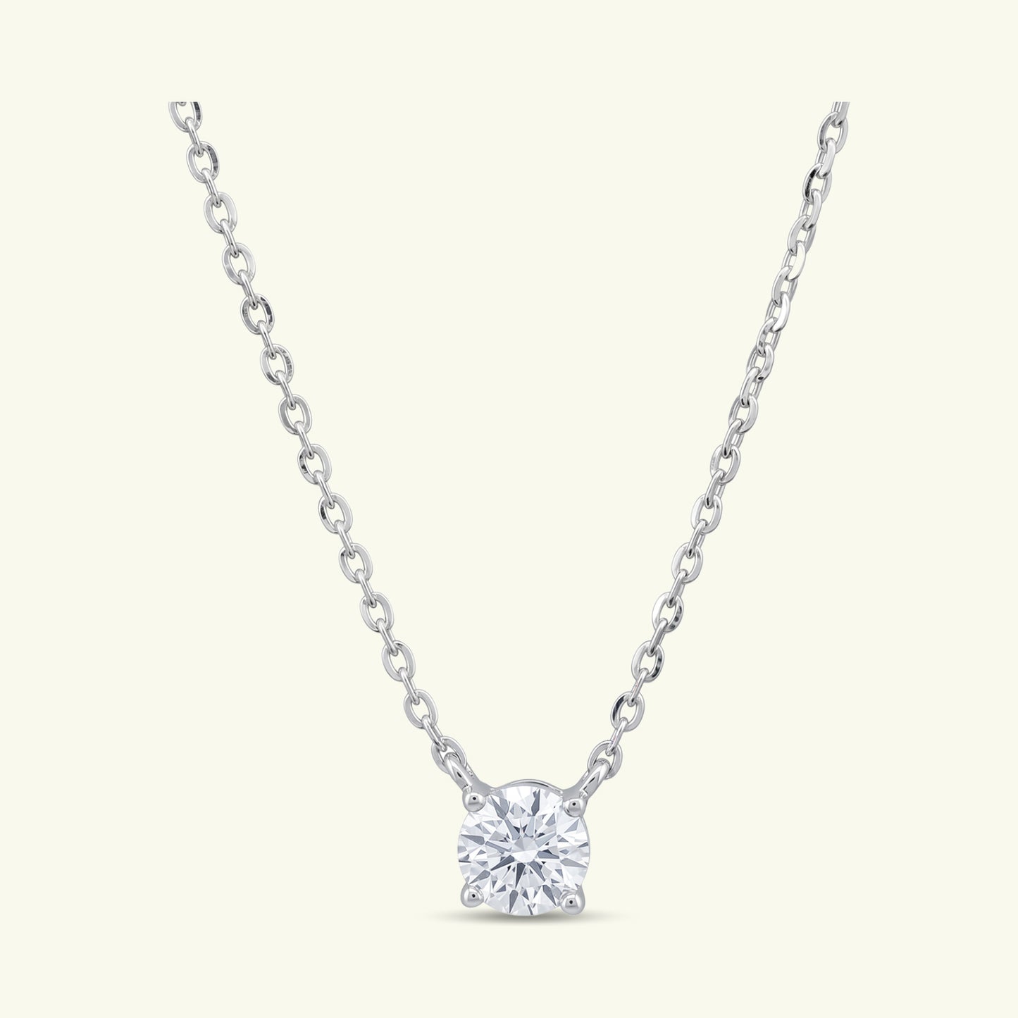 Ellara Solitaire Diamond Pendant and Chain