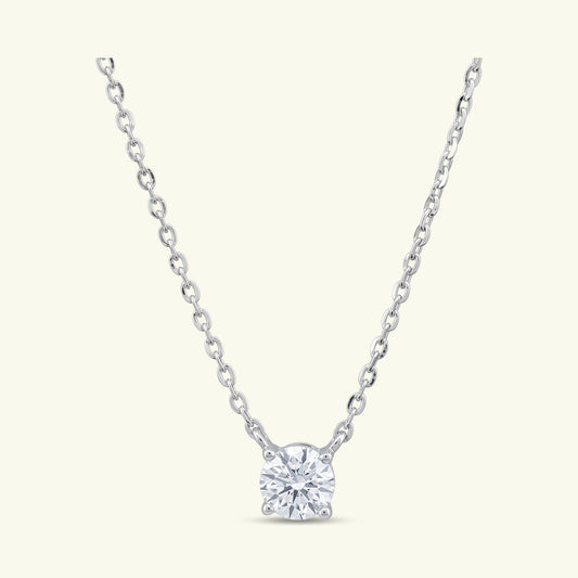 Ellara Solitaire Diamond Pendant and Chain