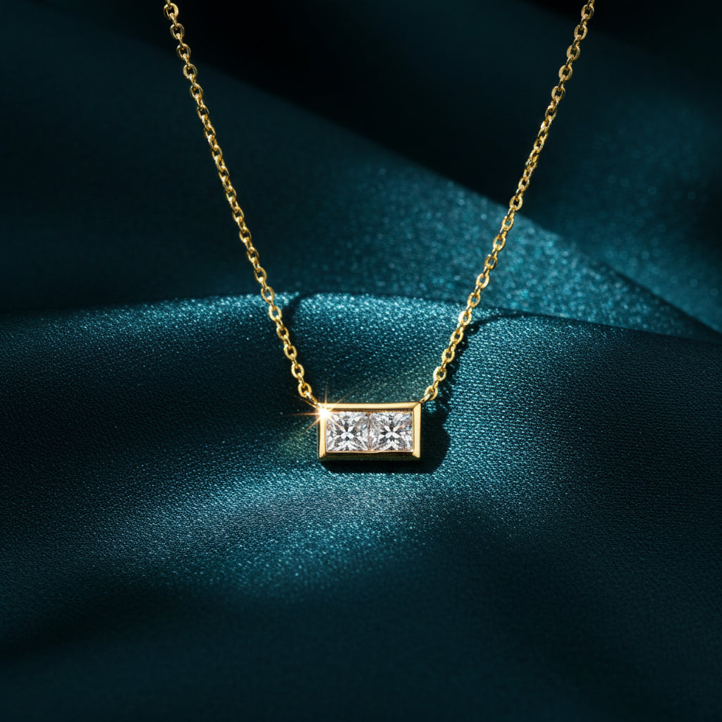 Aylen Arc Diamond Pendant and Chain