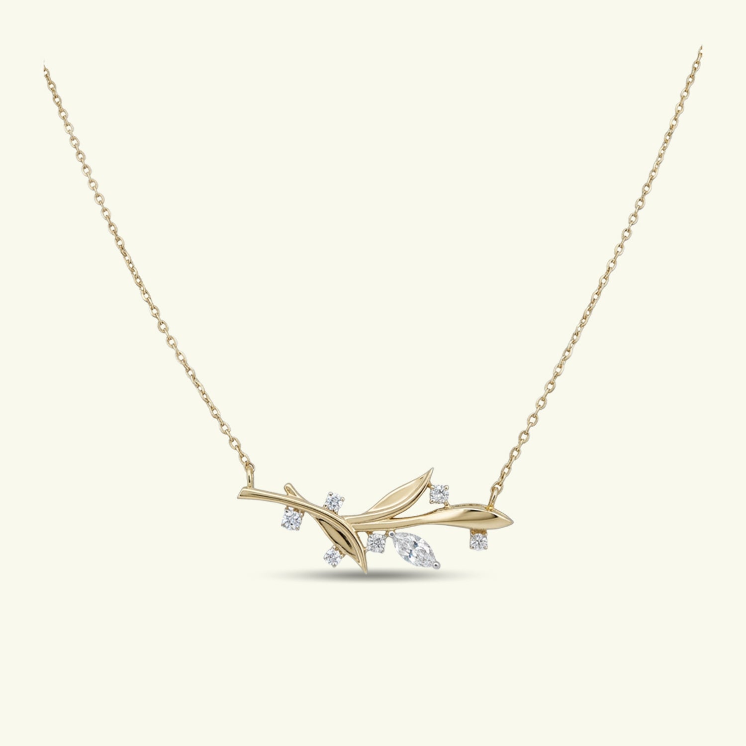  Elira Vine Diamond Pendant with Chain 