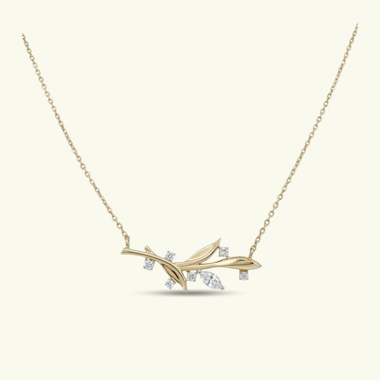  Elira Vine Diamond Pendant with Chain 