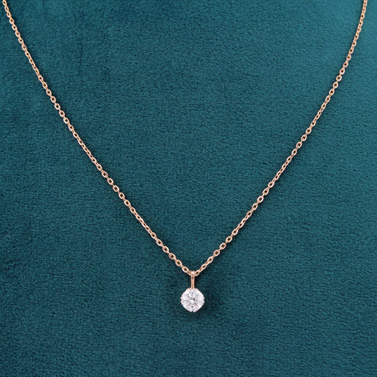 Elrin Solitaire Diamond Pendant with chain