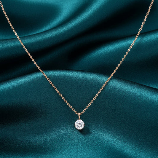 Elrin Solitaire Diamond Pendant with chain