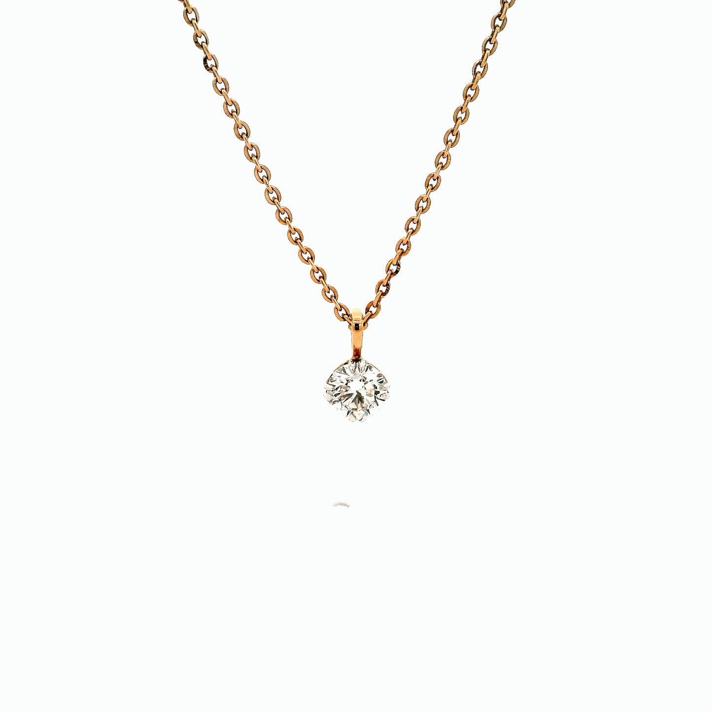 Elrin Solitaire Diamond Pendant with chain