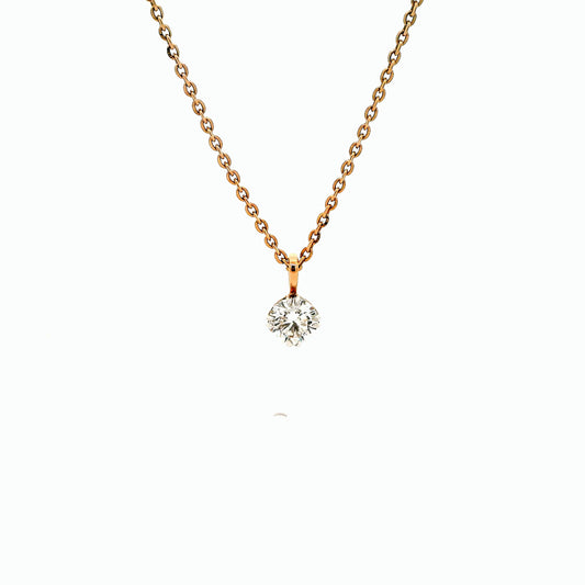 Elrin Solitaire Diamond Pendant with chain