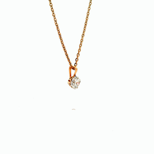 Elrin Solitaire Diamond Pendant with chain