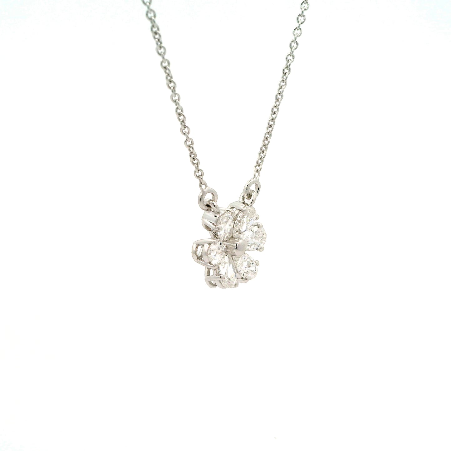 Elenai Floral Diamond Pendant  with chain