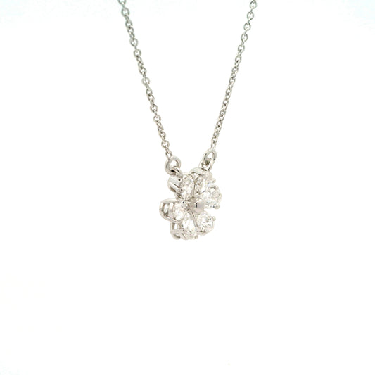 Elenai Floral Diamond Pendant  with chain