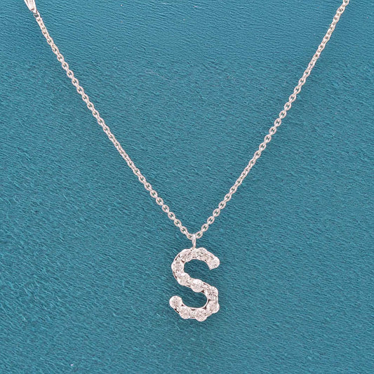 Aakar Alphabet Diamond Pendant  with chain