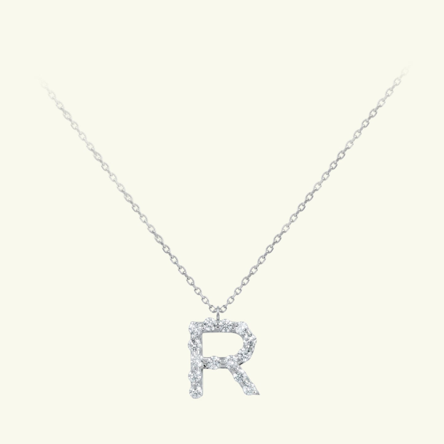 Elar Alphabet Diamond Pendant  with chain