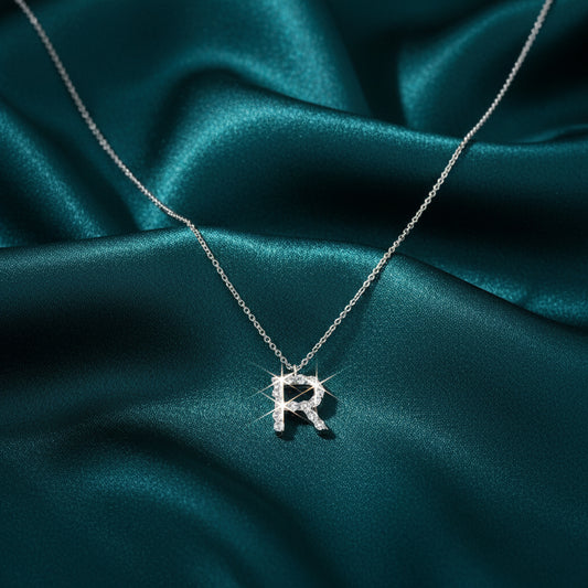 Elar Alphabet Diamond Pendant  with chain