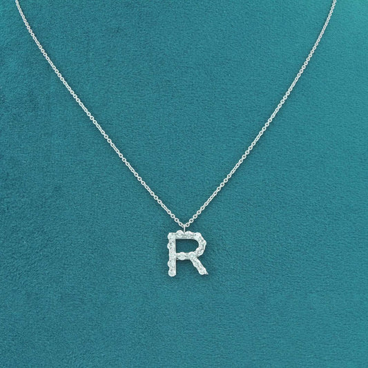 Elar Alphabet Diamond Pendant  with chain