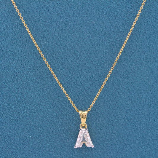 Nyomi Alphabet Diamond Pendant  with chain