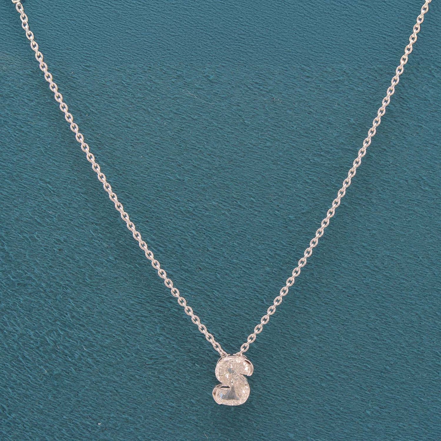 Ziane Alphabet Diamond Pendant  with chain