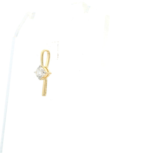 Nireth Solitaire Diamond Pendant with chain