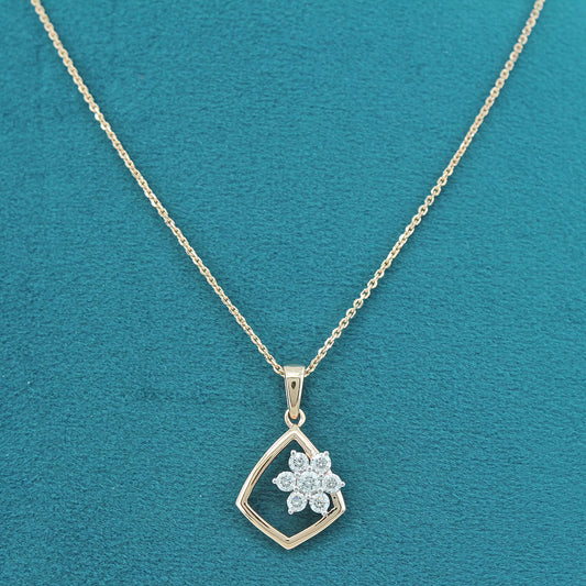 Thyra Floral Diamond Pendant with chain