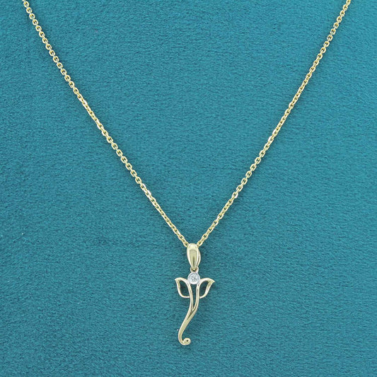 Teysa Solitaire Diamond Pendant with chain