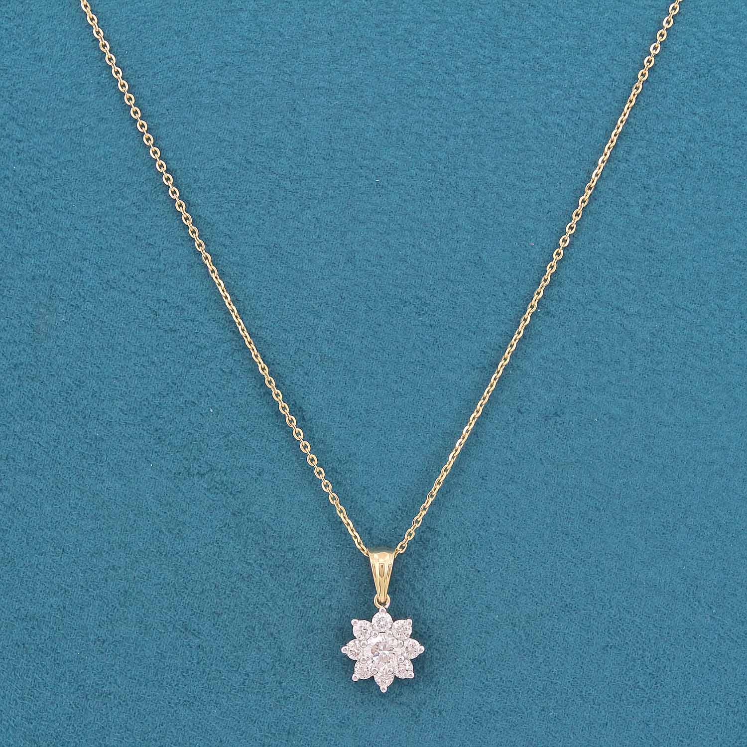 Rhisara Nakshatra Diamond Pendant  with chain