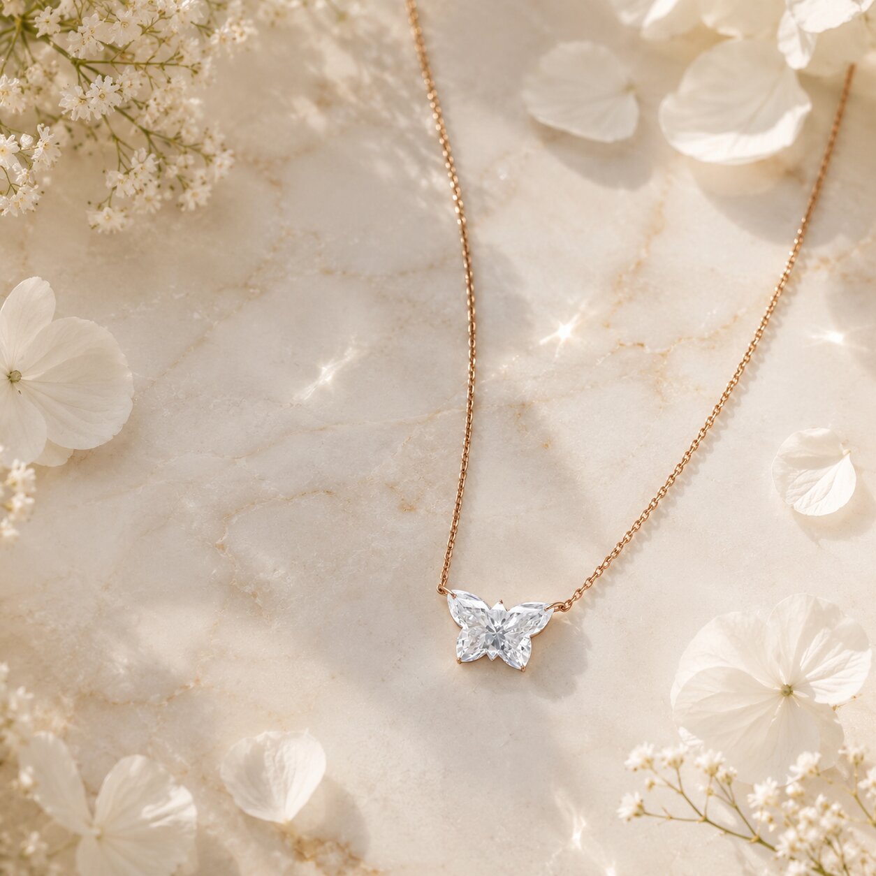 Firefly Icon Diamond Pendant with Chain