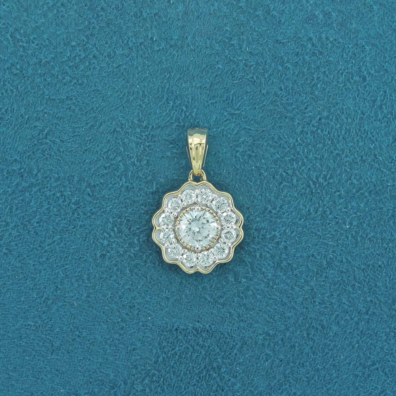 Nayela Floral Diamond Pendant