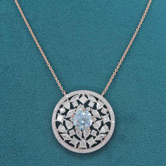 Arvielle Crest Diamond Solitaire Pendant