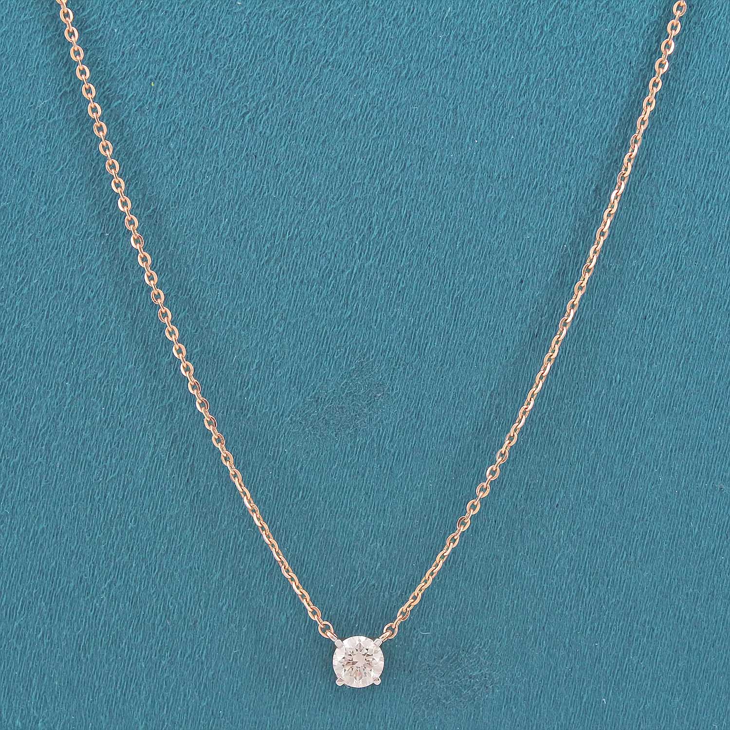 Calira Solitaire Diamond Pendant with chain