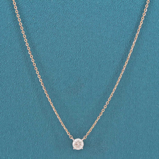 Calira Solitaire Diamond Pendant with chain