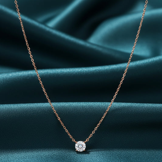 Calira Solitaire Diamond Pendant with chain