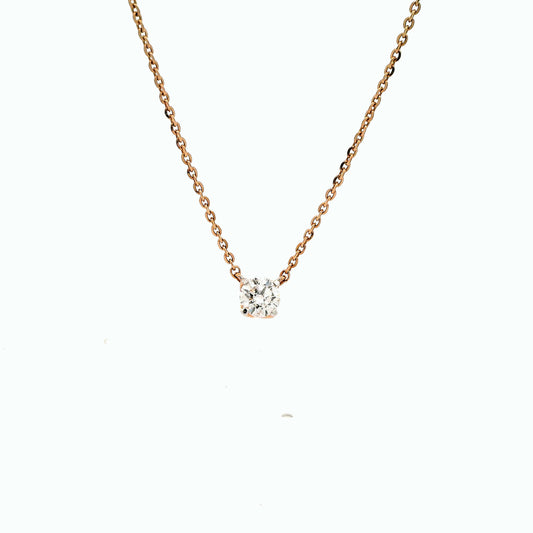 Calira Solitaire Diamond Pendant with chain