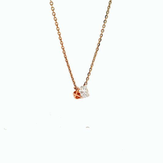 Calira Solitaire Diamond Pendant with chain