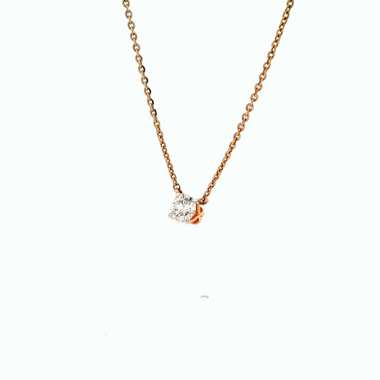 Calira Solitaire Diamond Pendant with chain