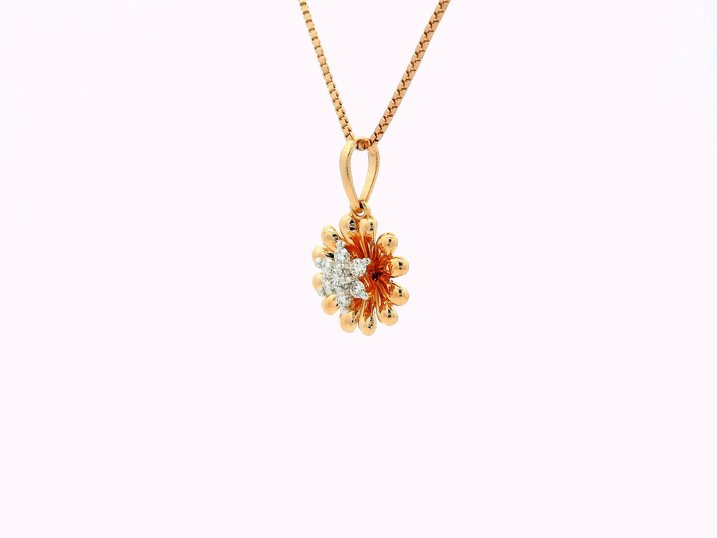 Aelira Floral Diamond Pendant with chain