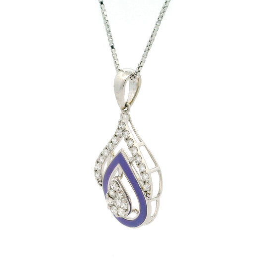 Amari Enamel Diamond Pendant