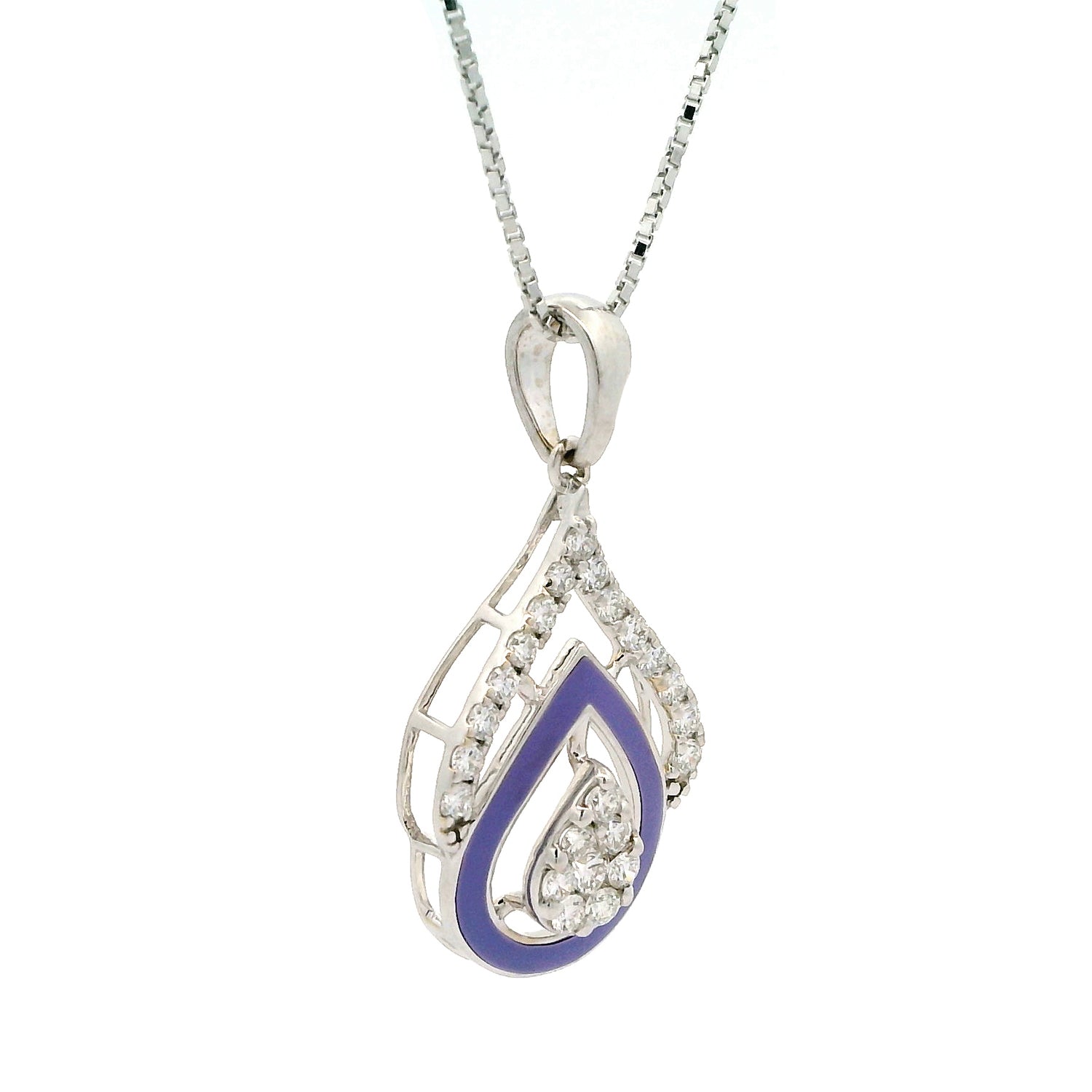 Amari Enamel Diamond Pendant