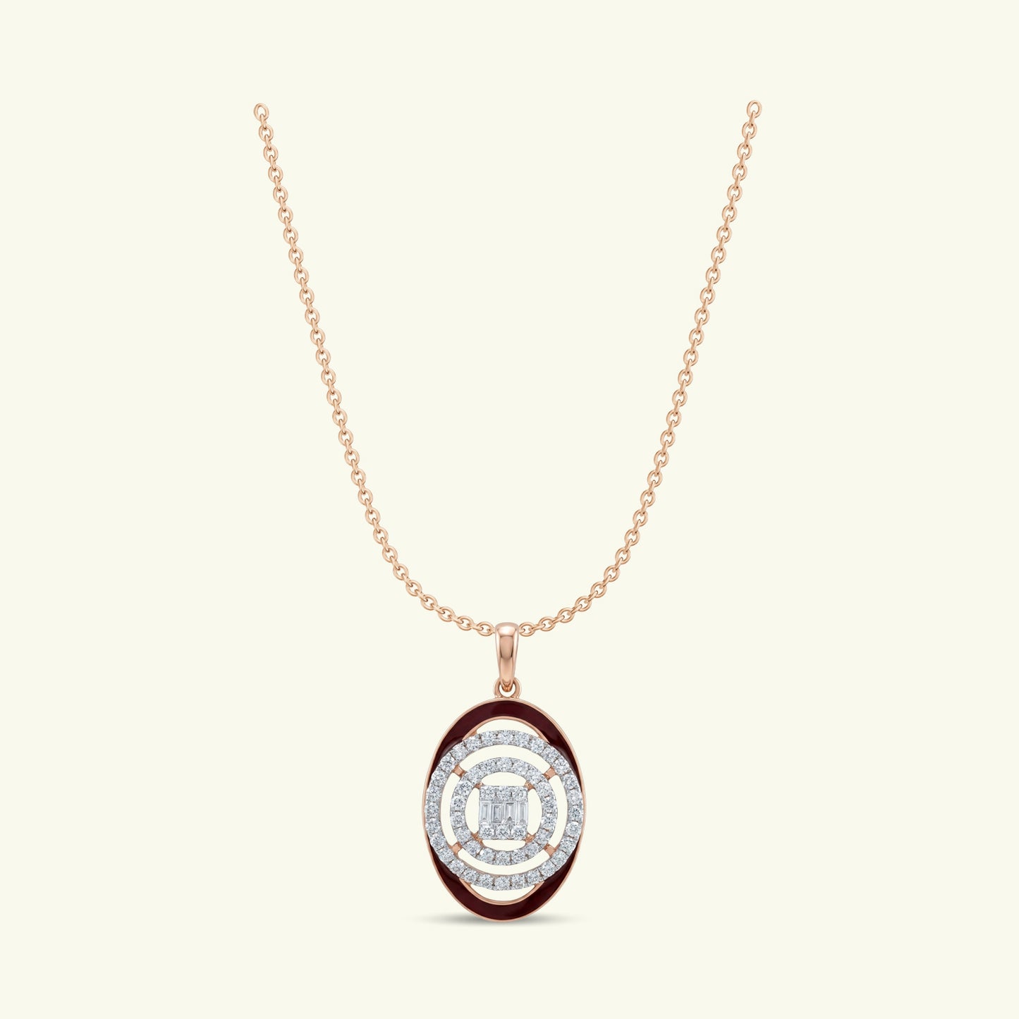 Elina Enamel Diamond Pendant