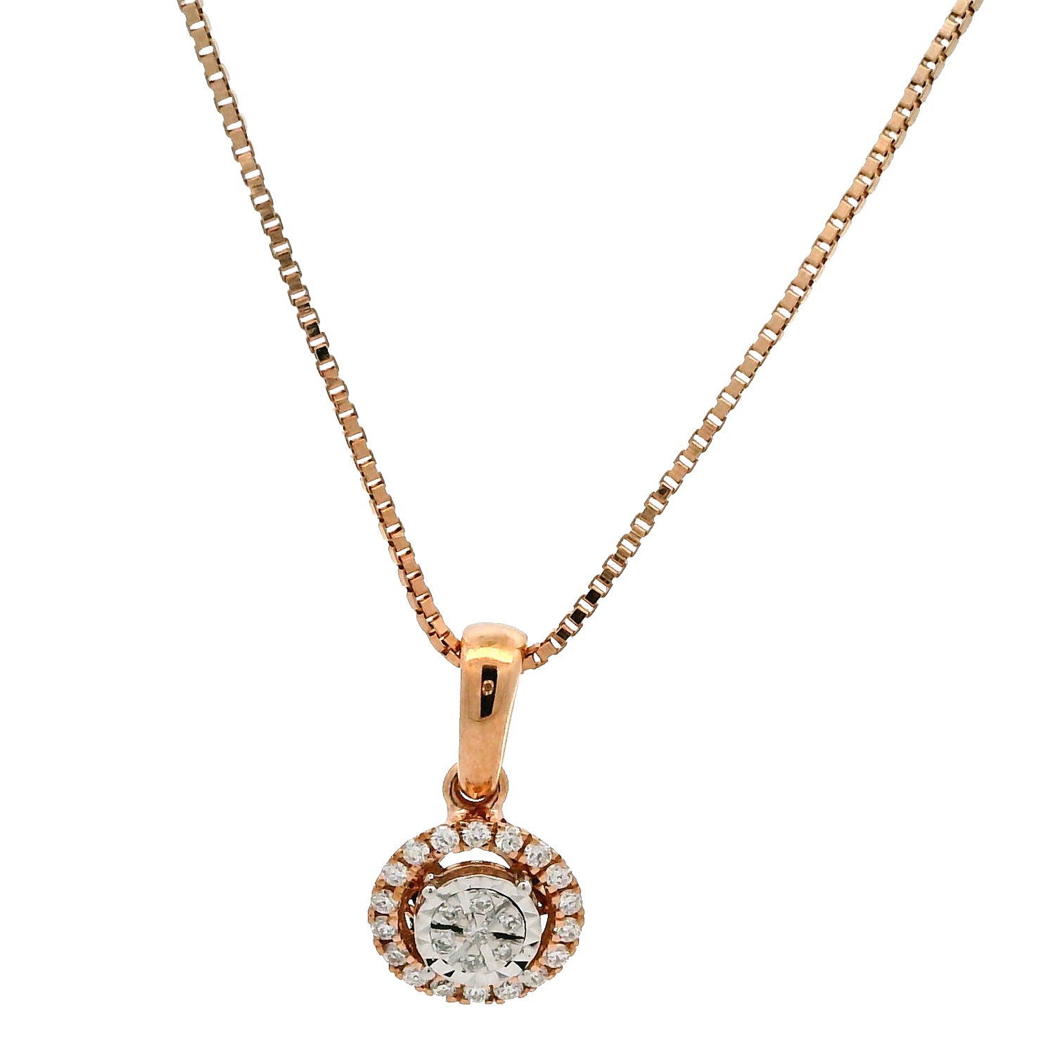 Elnia Halo Diamond Pendant