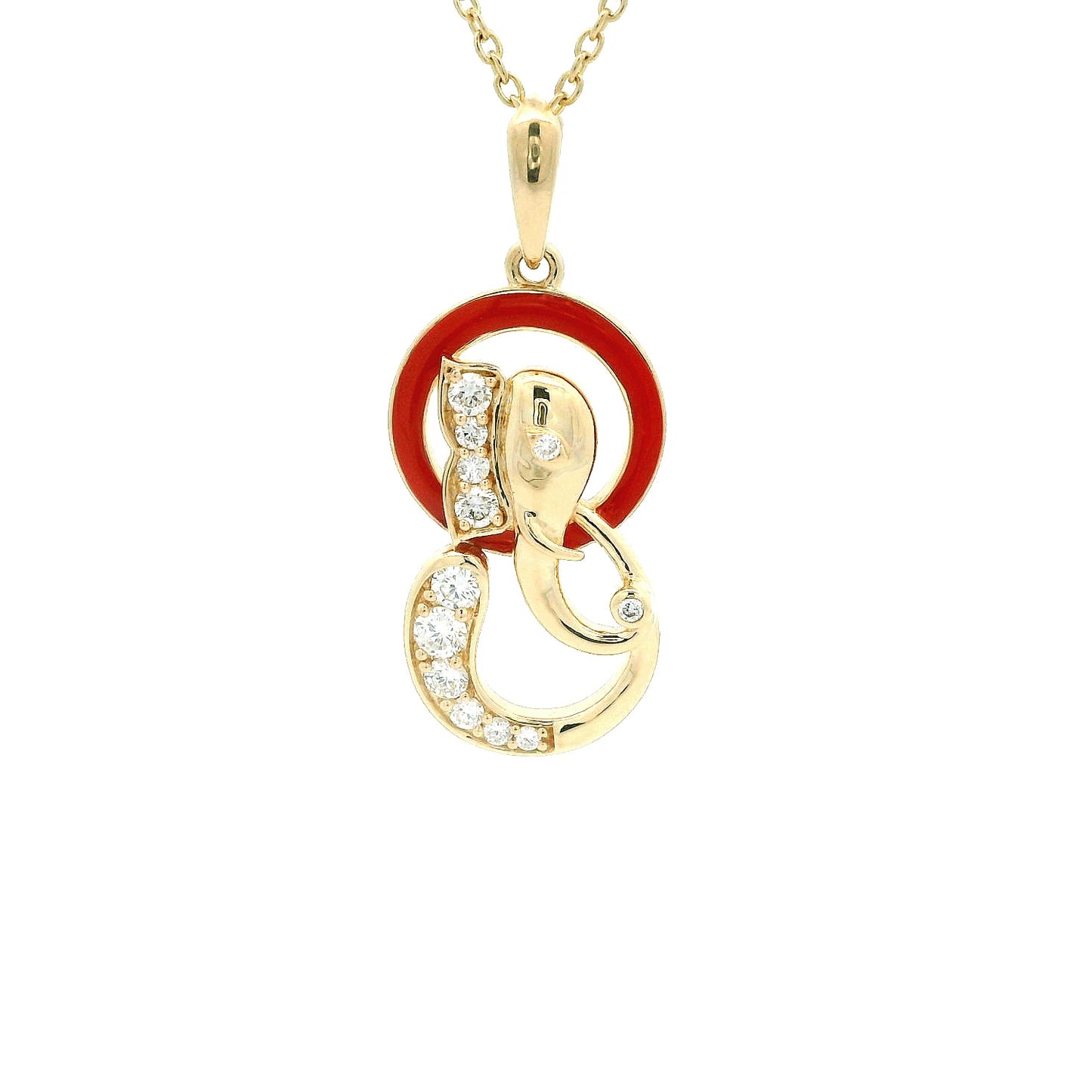 Anvaya Enamel Diamond Pendant