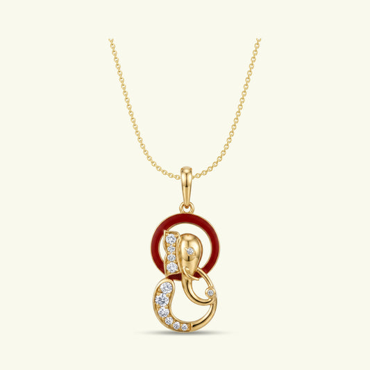 Anvaya Enamel Diamond Pendant