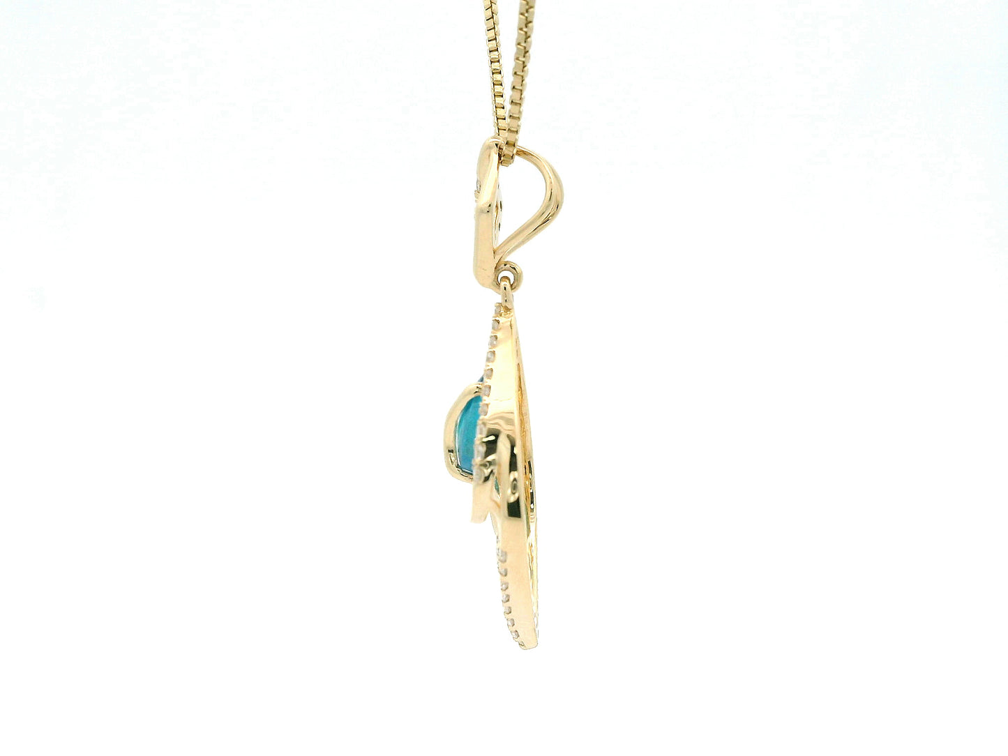 Nyari Curve Diamond Pendant with Chain